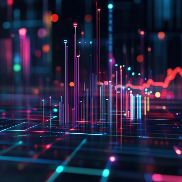 Data visualization showing customer analytics